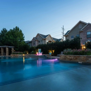 Second Pool at Villas of Spring Creek at evening time