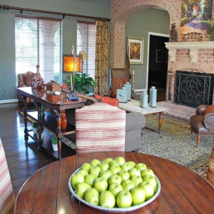 View of Clubroom with green apples in the foreground